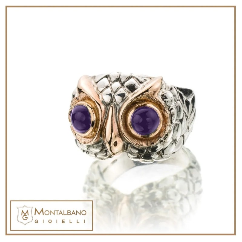 Anello Civetta new viola | Gioielli De Nobili